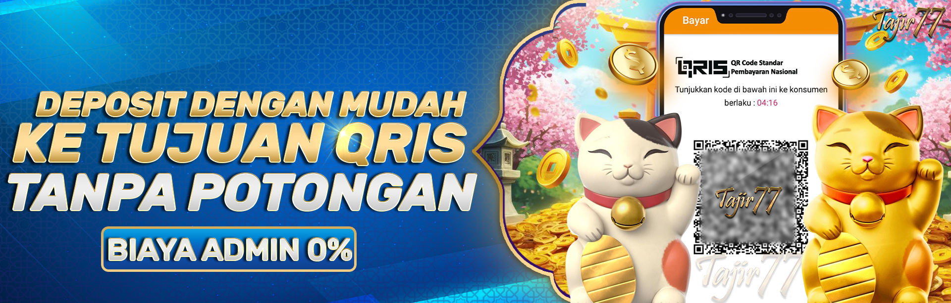 DEPOSIT DENGAN MUDAH KE TUJUAN QRIS TANPA POTONGAN BIAYA ADMIN 0%